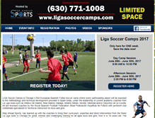 Tablet Screenshot of ligasoccercamps.com